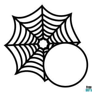 Free Spiders Web Monogram Frame Design DXF