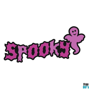 Free Spooky Halloween Title and Phrase DXF