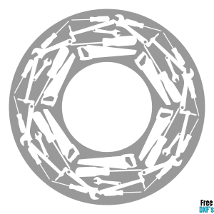Free Tool set Circle Monogram Frame Design Set 2 DXF