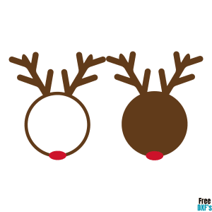 Free Reindeer Circle Monogram Design Set DXF