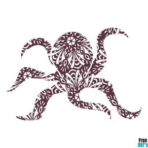 Free Octopus Mandala Design DXF