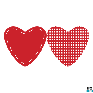 Free Love Hearts Design Set 2 DXF