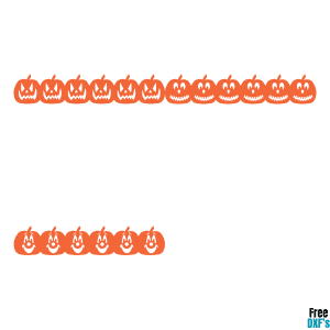 Free Pumpkin Jack O Lantern Borders Design Set 1 DXF