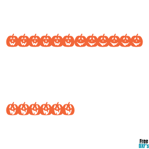 Free Pumpkin Jack O Lantern Borders Design Set 2 DXF
