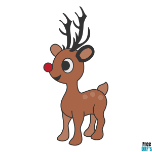 Free Cute Reindeer Design DXF