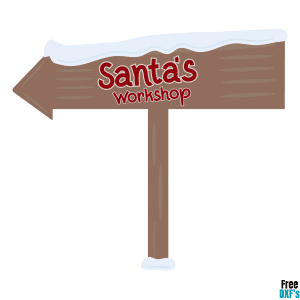 Free Santa's Workshop Sign DXF