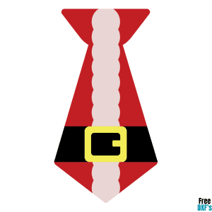 Free Santa Tie Design DXF