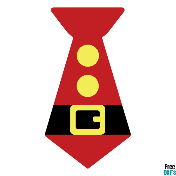 Free Santa Tie Design 2 DXF