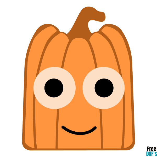 Free Pumpkin Square Head Design DXF