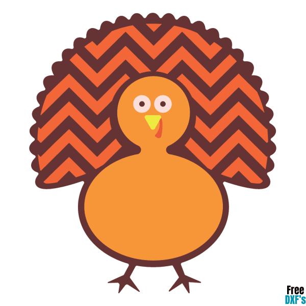 Free Turkey Design 1 Chevron Pattern DXF