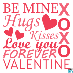 Free Valentine Subway Art Design DXF