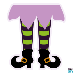 Free Witch Legs Design DXF