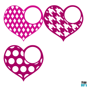 Free Patterned Heart Designs 2 DXF