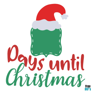 Free Christmas Countdown Design - Days Until Christmas DXF
